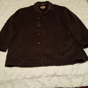 3/4 Quilted 100 cashmere jacket olive green